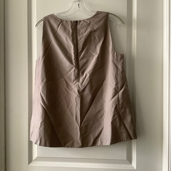 NWOT J Crew silk sleeveless blouse with embellished beads. - Picture 5 of 9